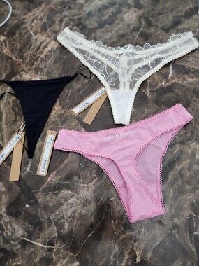 SKIMS NWT Size XS Thong Panty 3 Piece BUNDLE